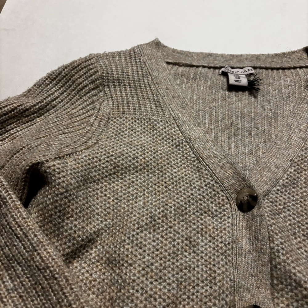 sincerely jules cream cropped cardigan - Picture 3 of 4